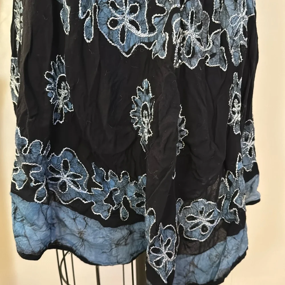 Swim cover up embroidered tunic / dress - Picture 3 of 7